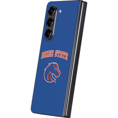 Boise State University Collegiate Text Galaxy Z Fold5 5G Skin